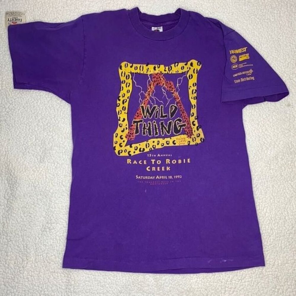 Vintage Race To Robbie Creek 1992 Wild Thing T-Shirt: Size Large